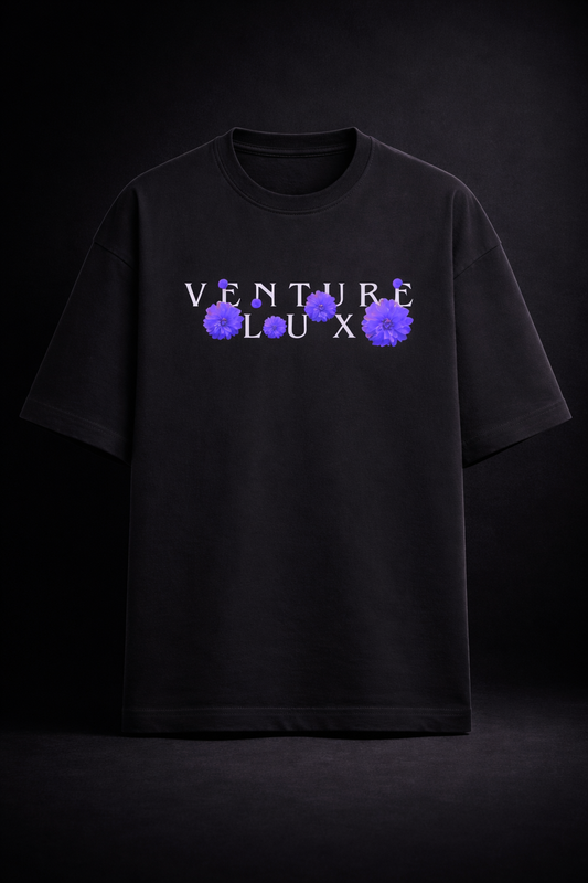 Floral Fortune black t-shirt