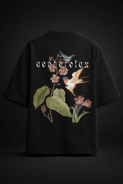 Scarlet Bloom black t-shirt