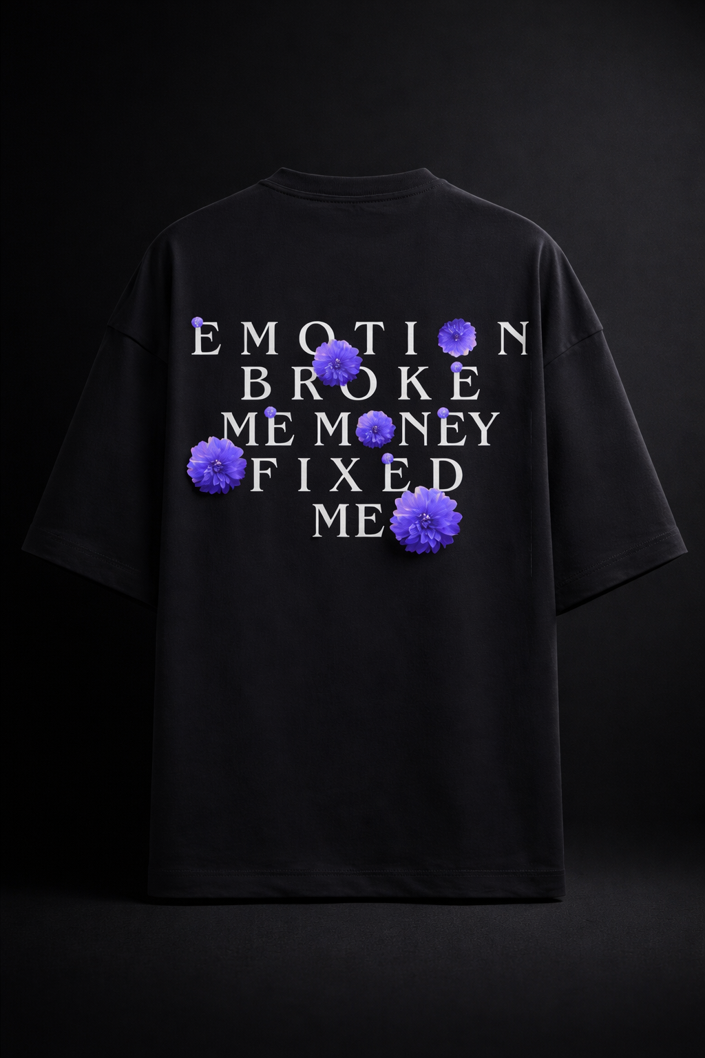 Floral Fortune  black t-shirt
