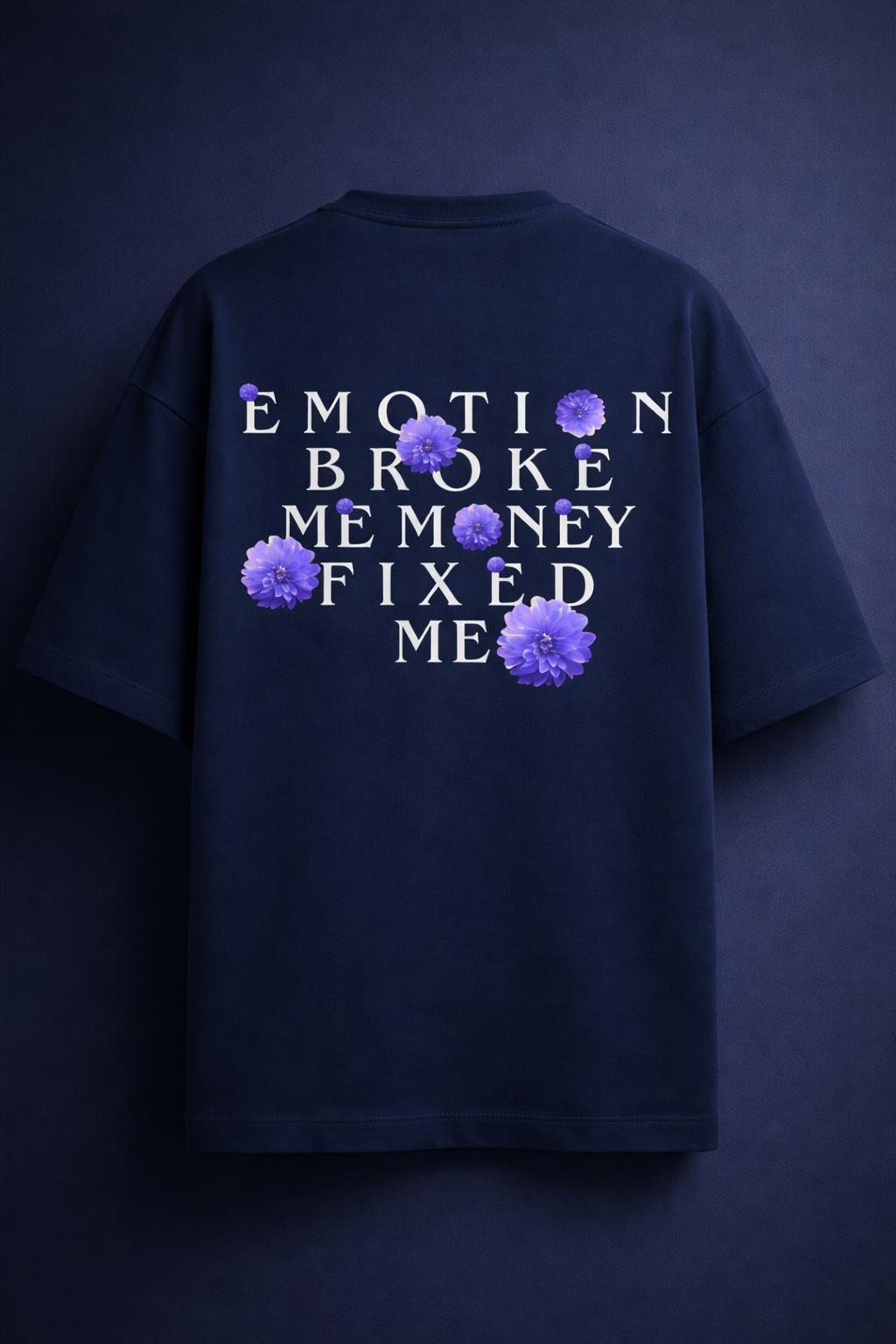 Floral Fortune  blue t-shirt