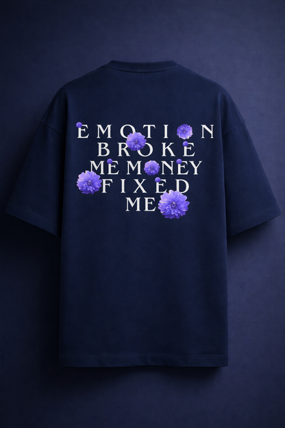 Floral Fortune  blue t-shirt