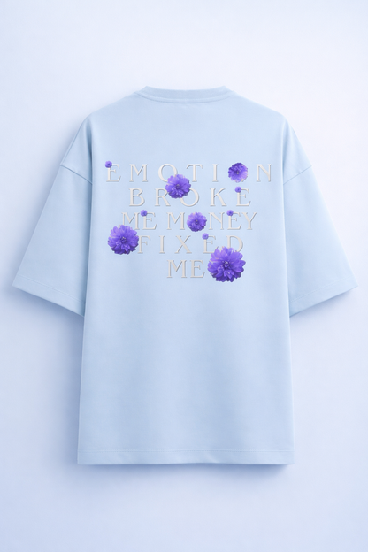 Floral Fortune light blue t-shirt