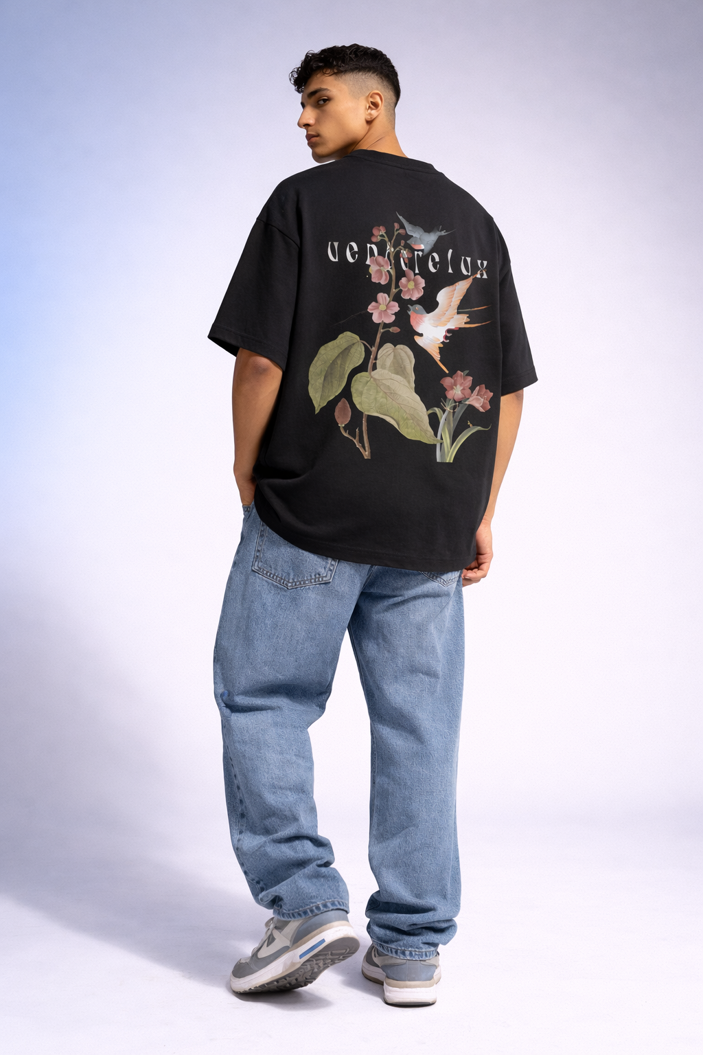 Scarlet Bloom black t-shirt