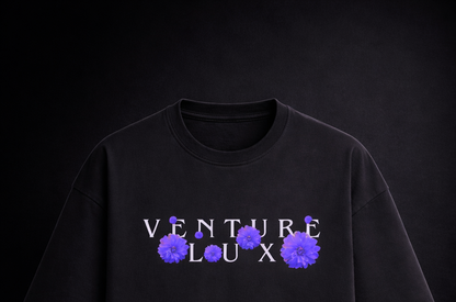 Floral Fortune  black t-shirt