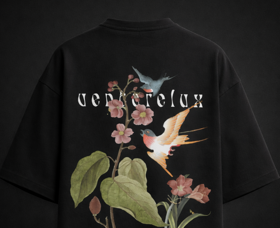 Scarlet Bloom black t-shirt