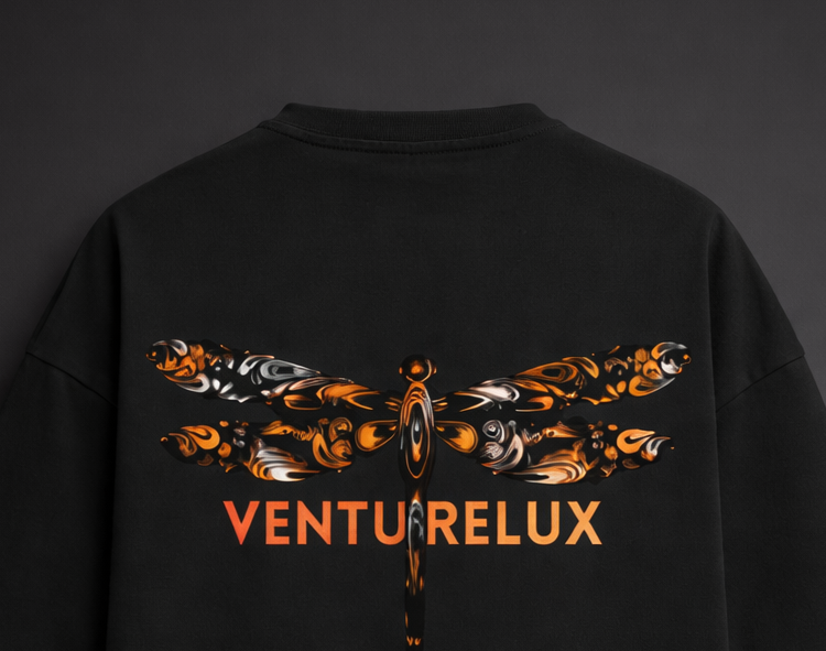 Obsidian Flight deep orange black t-shirt