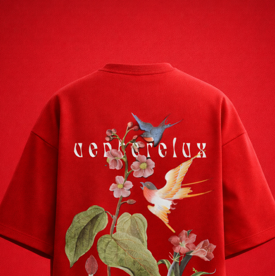 Scarlet Bloom red t-shirt
