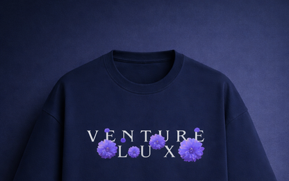 Floral Fortune  blue t-shirt